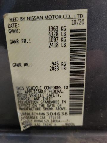 2021 NISSAN ALTIMA SR - 1N4BL4CV4MN304638