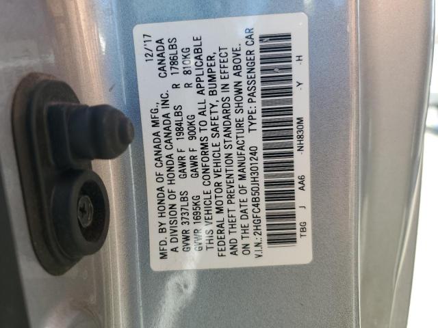 2018 HONDA CIVIC LX - 2HGFC4B50JH301240