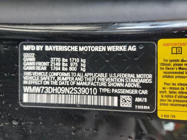 2022 MINI COOPER JOH - WMW73DH09N2S39010