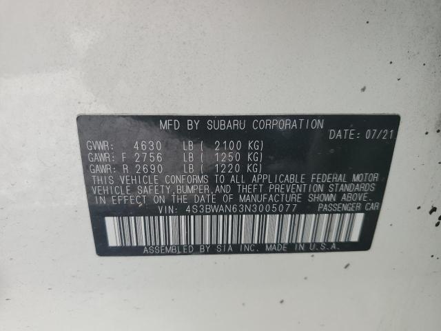 2022 SUBARU LEGACY LIM - 4S3BWAN63N3005077