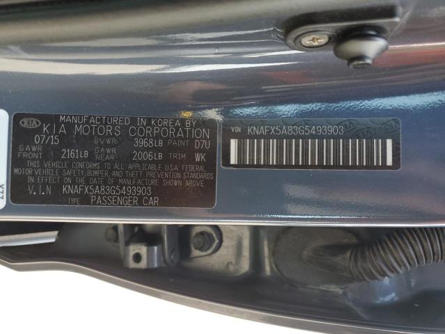 VIN KNAFX5A83G5493903 2016 KIA Forte, EX no.12