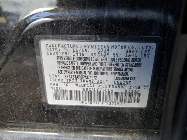 2015 NISSAN SENTRA S - 3N1AB7AP0FY371972