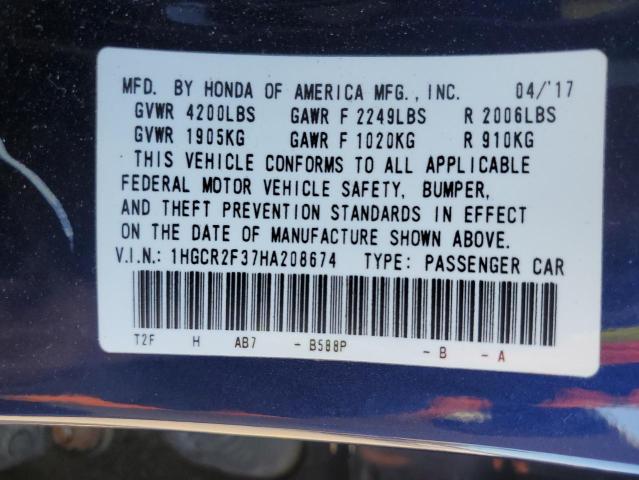 2017 HONDA ACCORD LX - 1HGCR2F37HA208674