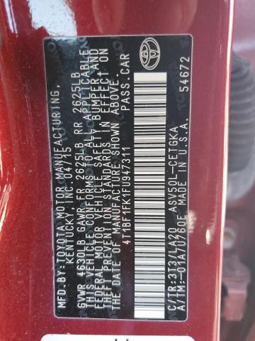 2015 TOYOTA CAMRY LE - 4T1BF1FK1FU947311