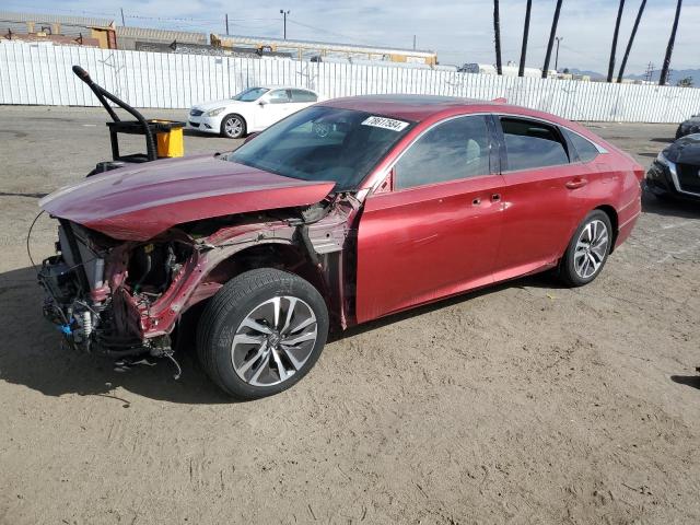 HONDA ACCORD HYB 2021 red  hybrid engine 1HGCV3F47MA010410 photo #1