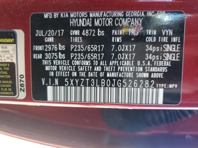 2018 HYUNDAI SANTA FE S - 5XYZT3LB0JG526282