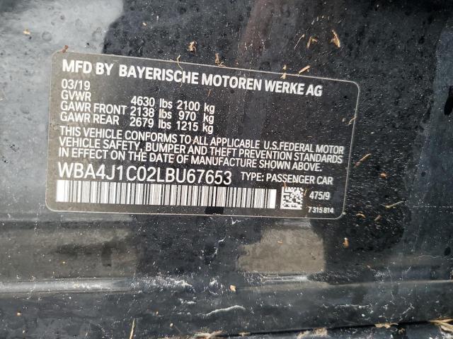 VIN WBA4J1C02LBU67653 2020 BMW 4 Series, 430I Gran ... no.12