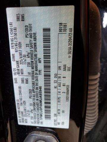 2021 FORD ESCAPE S - 1FMCU0F66MUA95946