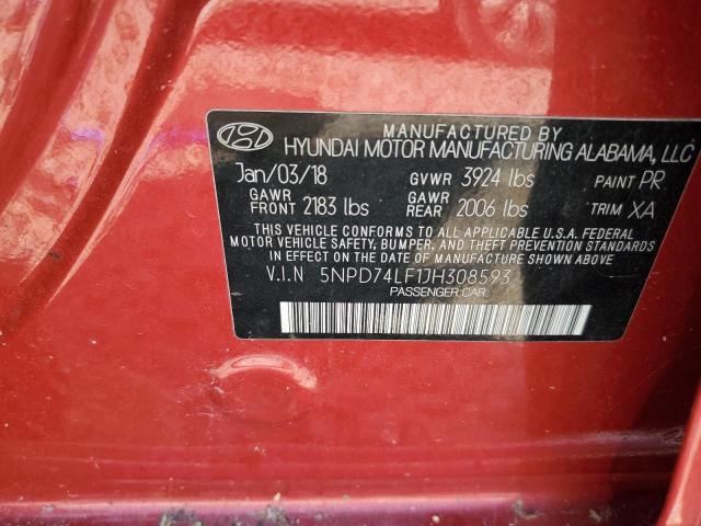 2018 HYUNDAI ELANTRA SE - 5NPD74LF1JH308593