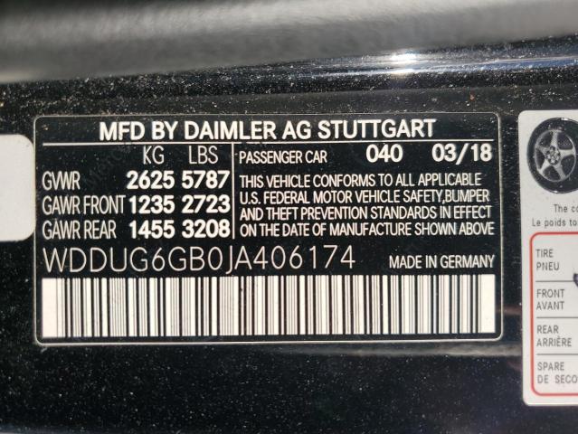 2018 MERCEDES-BENZ S 450 - WDDUG6GB0JA406174