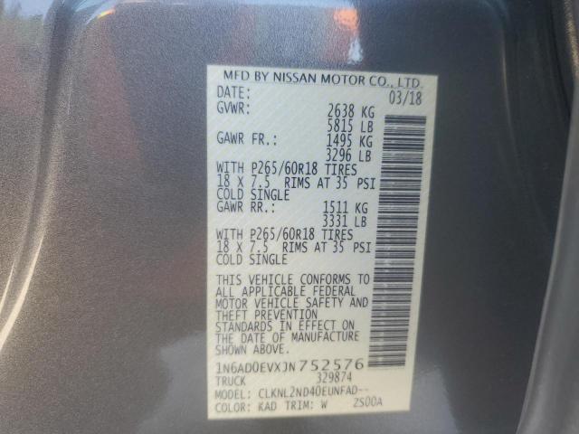 2018 NISSAN FRONTIER S - 1N6AD0EVXJN752576