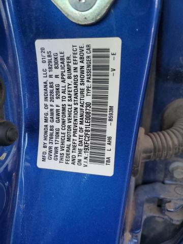 2020 HONDA CIVIC SPOR - 19XFC2F81LE008730