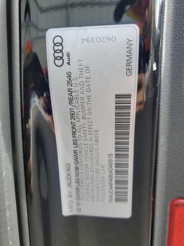 2019 AUDI S4 PRESTIG WAUC4AF48KA046915