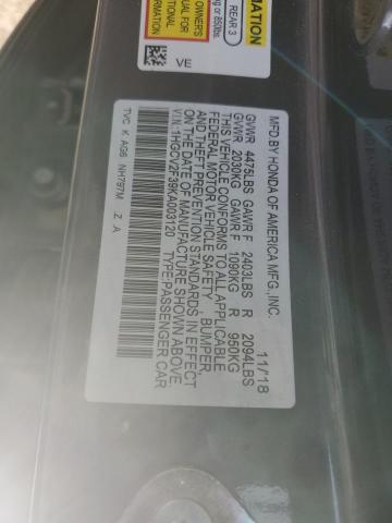 2019 HONDA ACCORD SPO - 1HGCV2F39KA003120