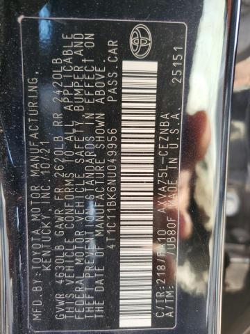2022 TOYOTA CAMRY LE - 4T1C11BK6NU049956