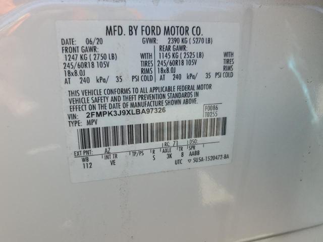 VIN 2FMPK3J9XLBA97326 2020 FORD EDGE no.14