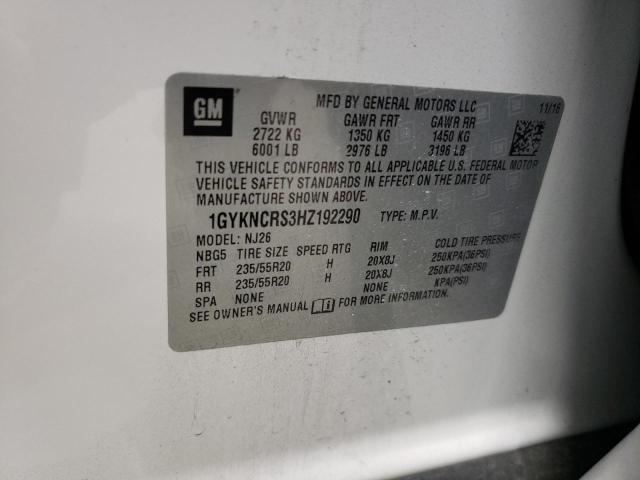 2017 CADILLAC XT5 PREMIU - 1GYKNCRS3HZ192290