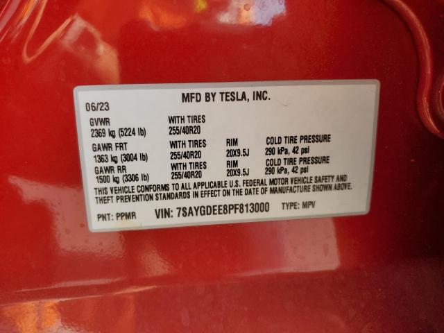 VIN 7SAYGDEE8PF813000 2023 Tesla MODEL Y no.14