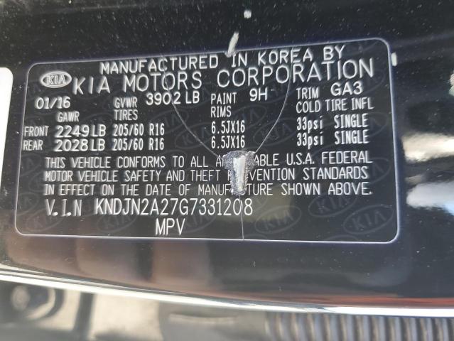 VIN KNDJN2A27G7331208 2016 KIA Soul no.12