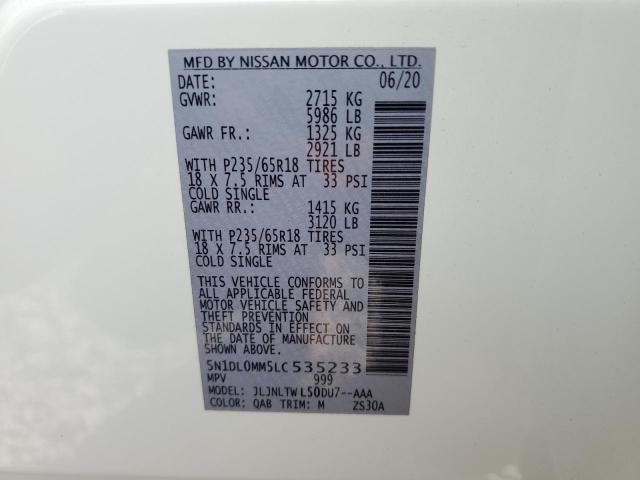 5N1DL0MM5LC535233 2020 INFINITI QX60