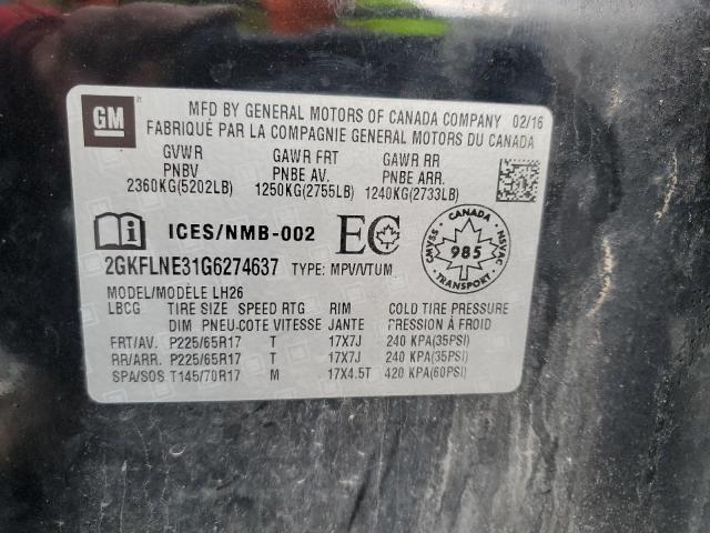 2016 GMC TERRAIN SL - 2GKFLNE31G6274637