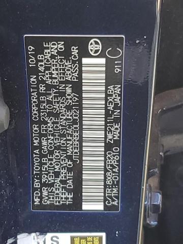 2020 TOYOTA COROLLA LE - JTDEBRBE0LJ021197
