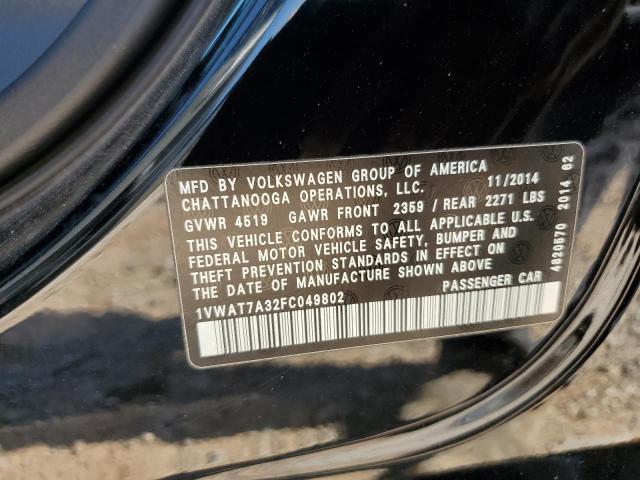 2015 VOLKSWAGEN PASSAT S - 1VWAT7A32FC049802
