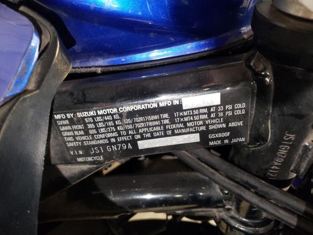 2001 SUZUKI GSX600F - JS1GN79A412104379