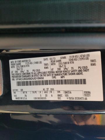 VIN 1FMCU9GX8DUD15602 2013 Ford Escape, SE no.13