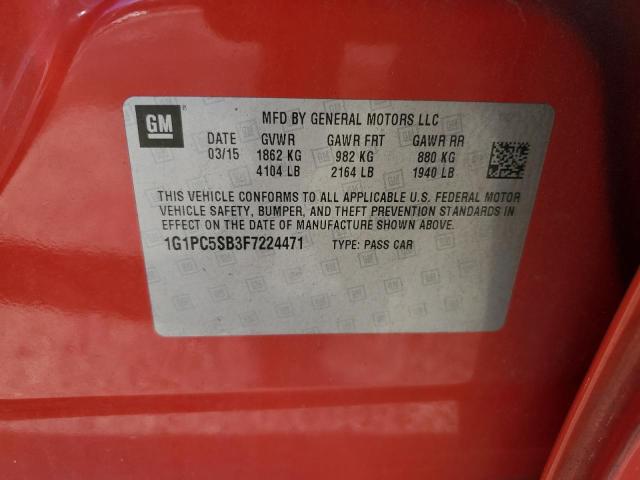 2015 CHEVROLET CRUZE LT - 1G1PC5SB3F7224471