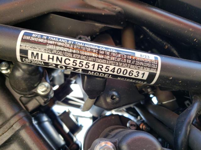 2024 HONDA CBF300 NA MLHNC5551R5400631