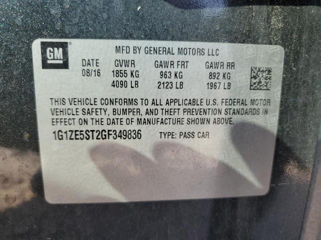 2016 CHEVROLET MALIBU LT - 1G1ZE5ST2GF349836