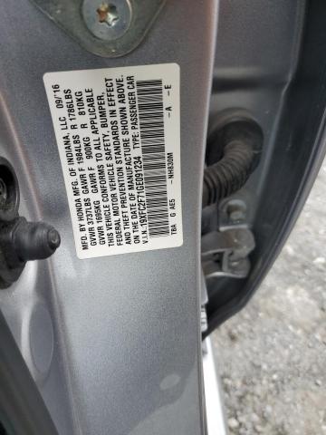 VIN 19XFC2F71GE091234 2016 Honda Civic, EX no.12