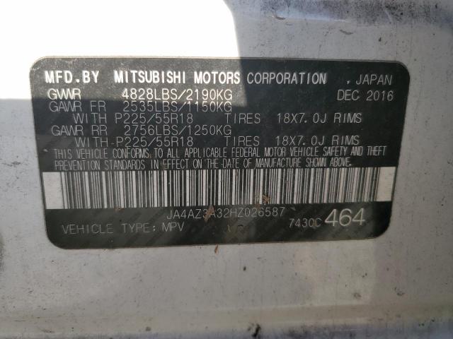 2017 MITSUBISHI OUTLANDER - JA4AZ3A32HZ026587