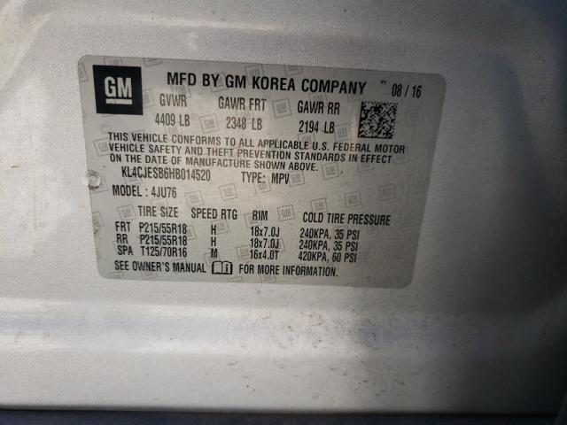 2017 BUICK ENCORE PRE - KL4CJESB6HB014520