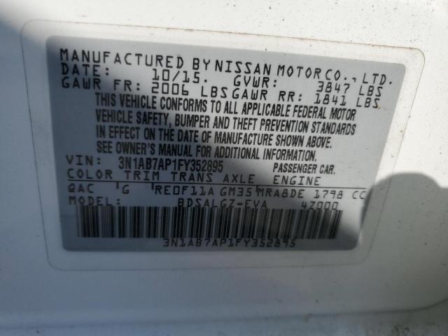 VIN 3N1AB7AP1FY352895 2015 Nissan Sentra, S no.13