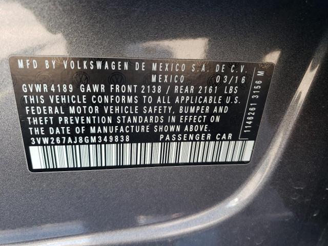 2016 VOLKSWAGEN JETTA S - 3VW267AJ8GM349838