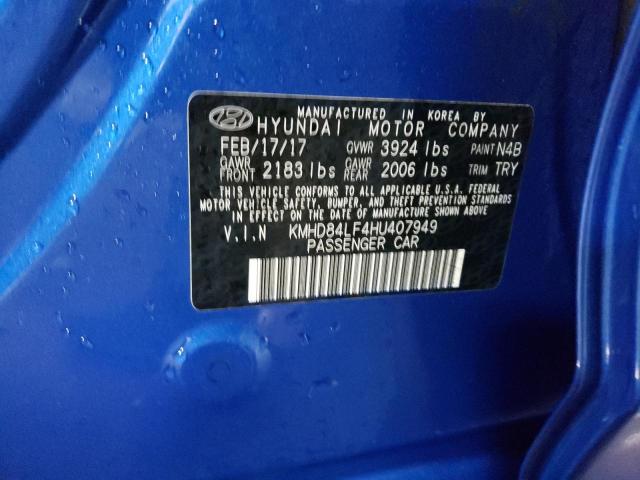 2017 HYUNDAI ELANTRA SE - KMHD84LF4HU407949