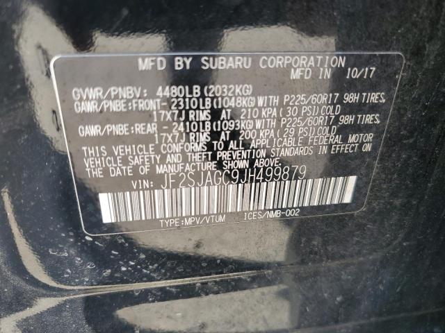 2018 SUBARU FORESTER 2 - JF2SJAGC9JH499879