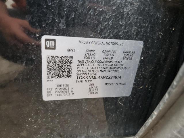2021 GMC ACADIA SLT - 1GKKNML47MZ234674