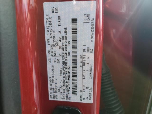 2021 FORD F150 SUPER - 1FTFW1E81MKD01853