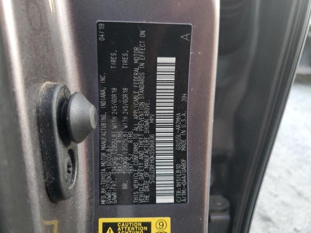 2019 TOYOTA HIGHLANDER - 5TDJZRFH0KS596836