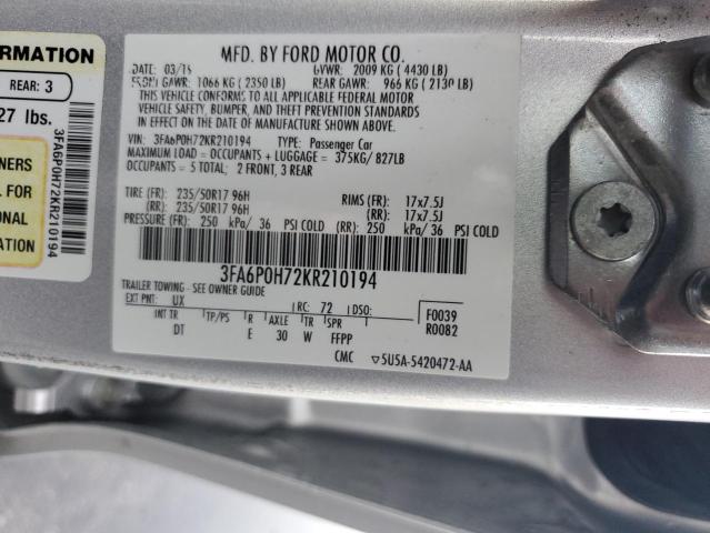 VIN 3FA6P0H72KR210194 2019 Ford Fusion, SE no.12