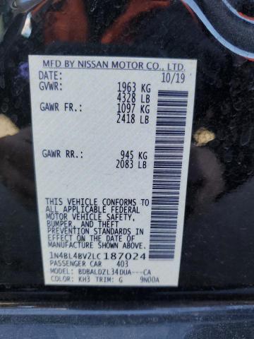 VIN 1N4BL4BV2LC187024 2020 NISSAN ALTIMA no.12