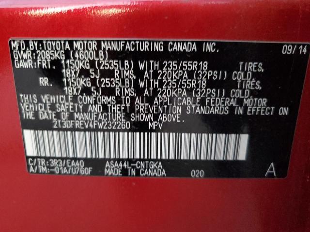2015 TOYOTA RAV4 LIMIT - 2T3DFREV4FW232260