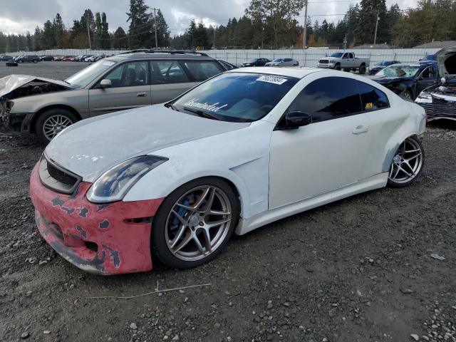 INFINITI G35 2004 white  gas JNKCV54E44M811167 photo #1