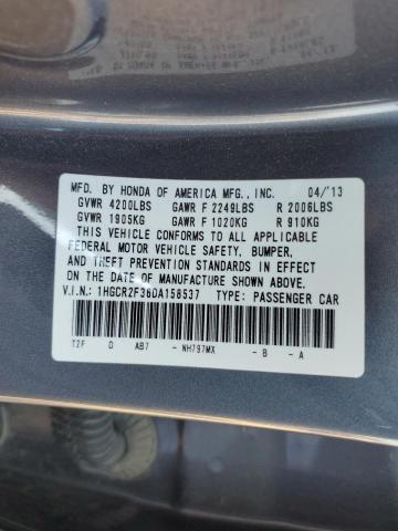 VIN 1HGCR2F36DA158537 2013 Honda Accord, LX no.12