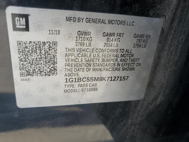 1G1BC5SM8K7127157 2019 CHEVROLET CRUZE