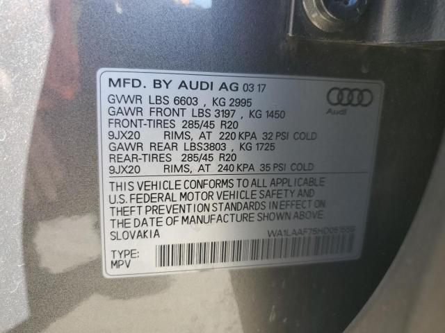 2017 AUDI Q7 PREMIUM - WA1LAAF75HD051559