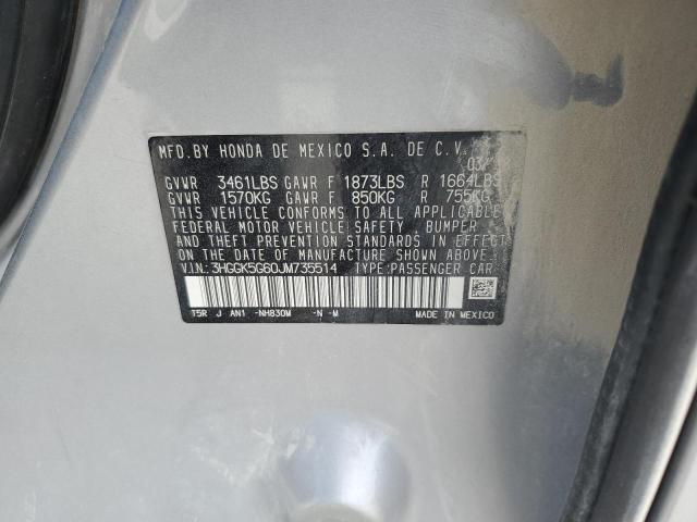2018 HONDA FIT SPORT - 3HGGK5G60JM735514